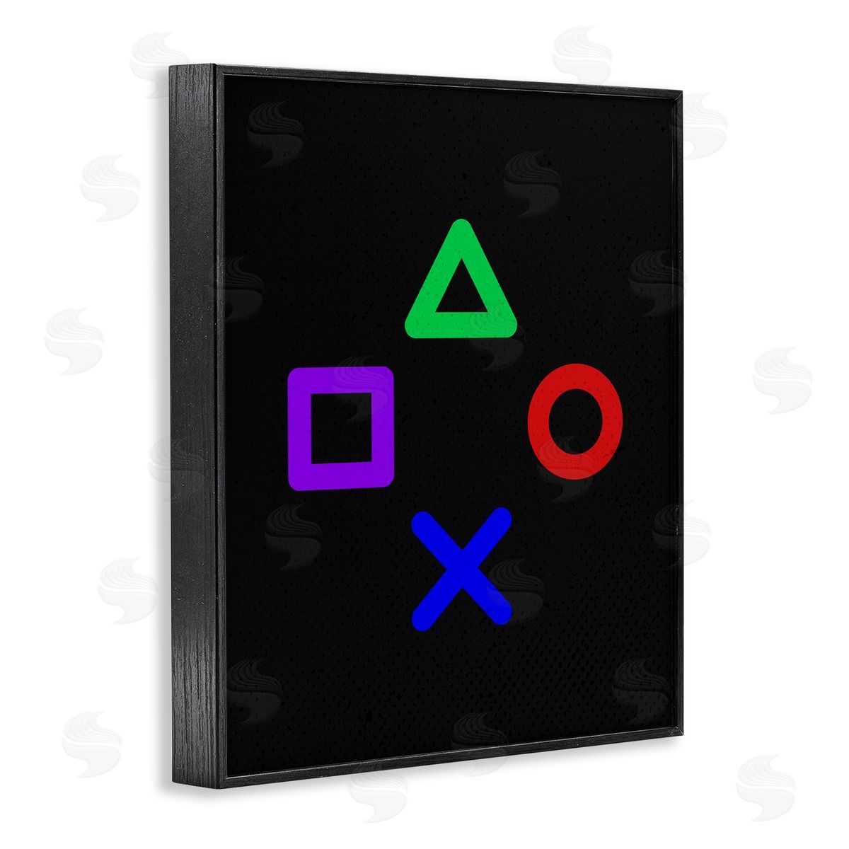 Kim Allen Game Button Shapes Black Framed Giclee Print Wall Art