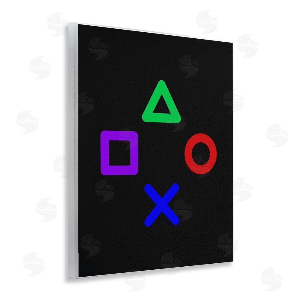 Kim Allen Game Button Shapes Wooden Wall Plaque Art Print