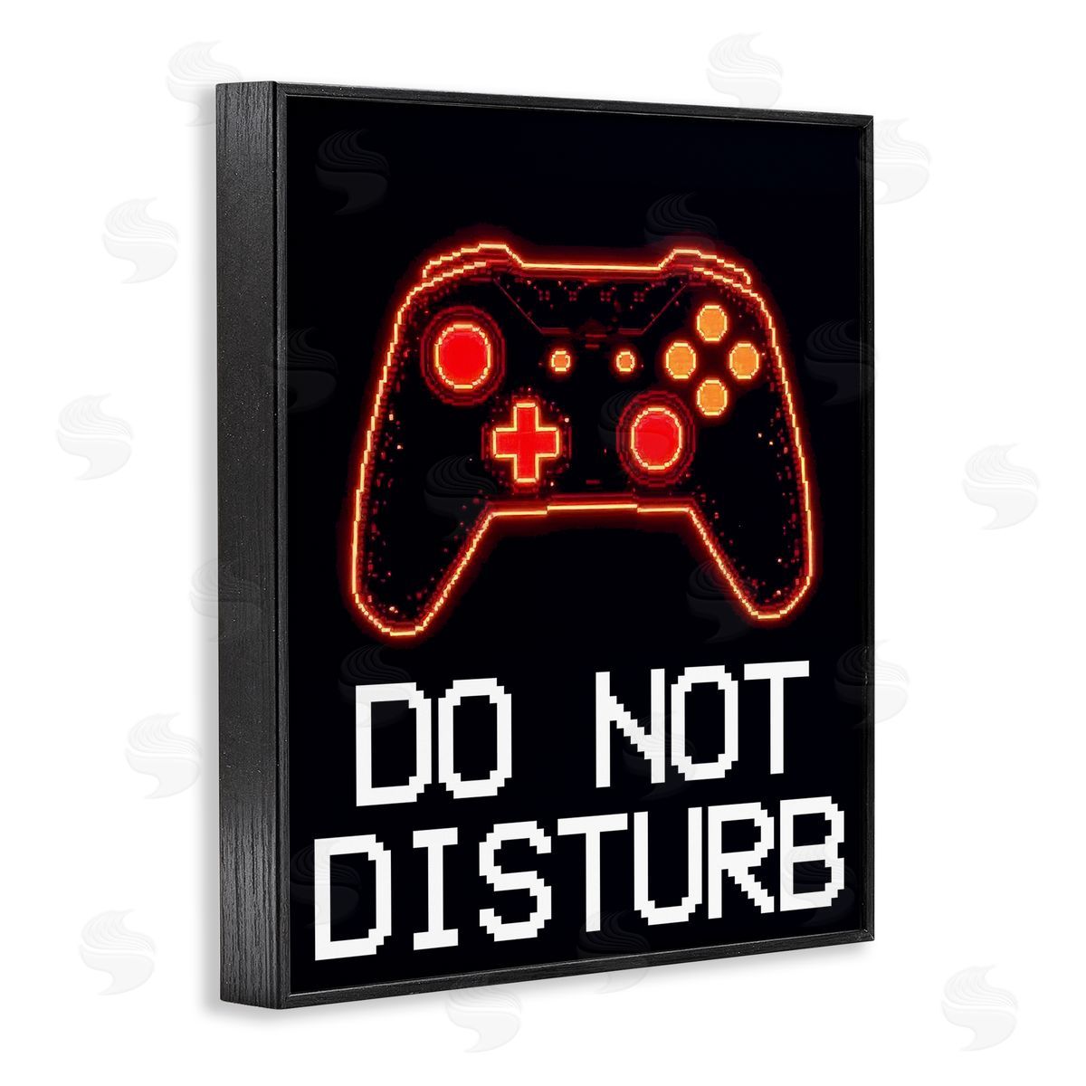 Kim Allen Do Not Disturb Neon Control Black Framed Giclee Print Wall Art