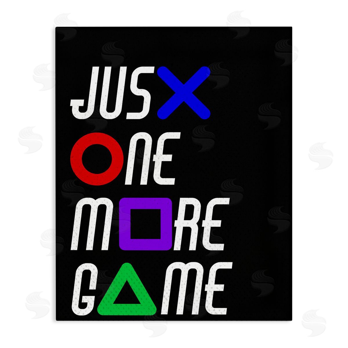 Kim Allen One More Game with Symbols Stretched Canvas Wall Art Print
