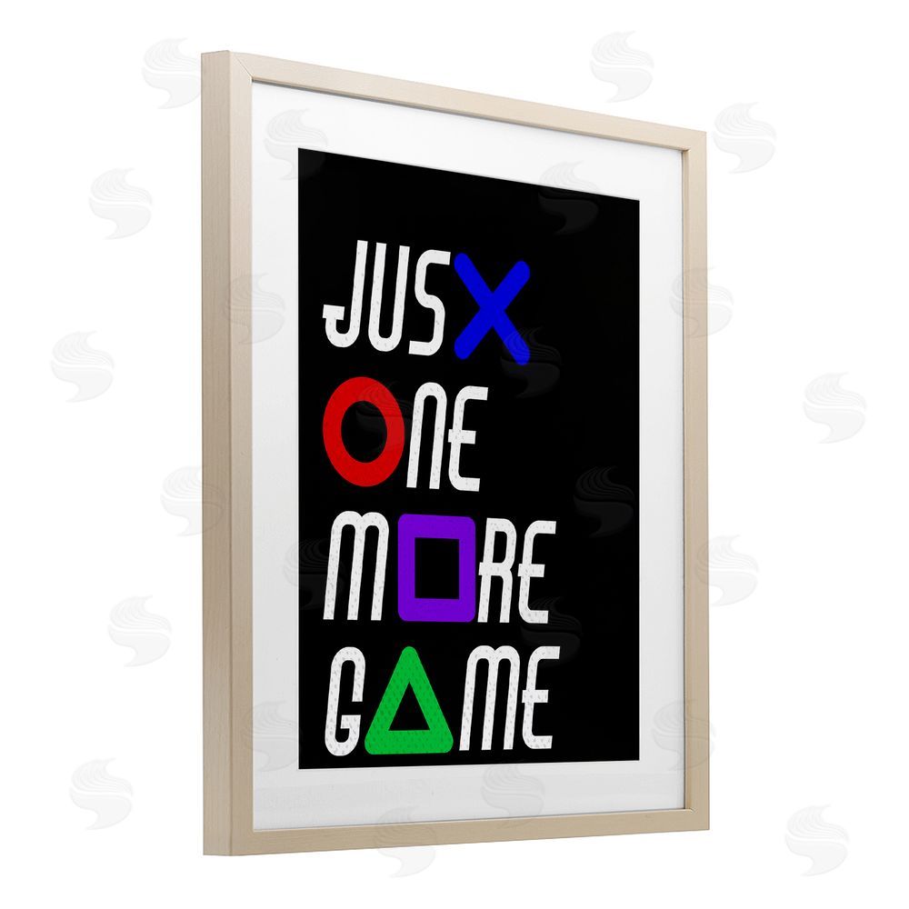 Kim Allen One More Game with Symbols Brown Framed Print Under Glass Wall Art