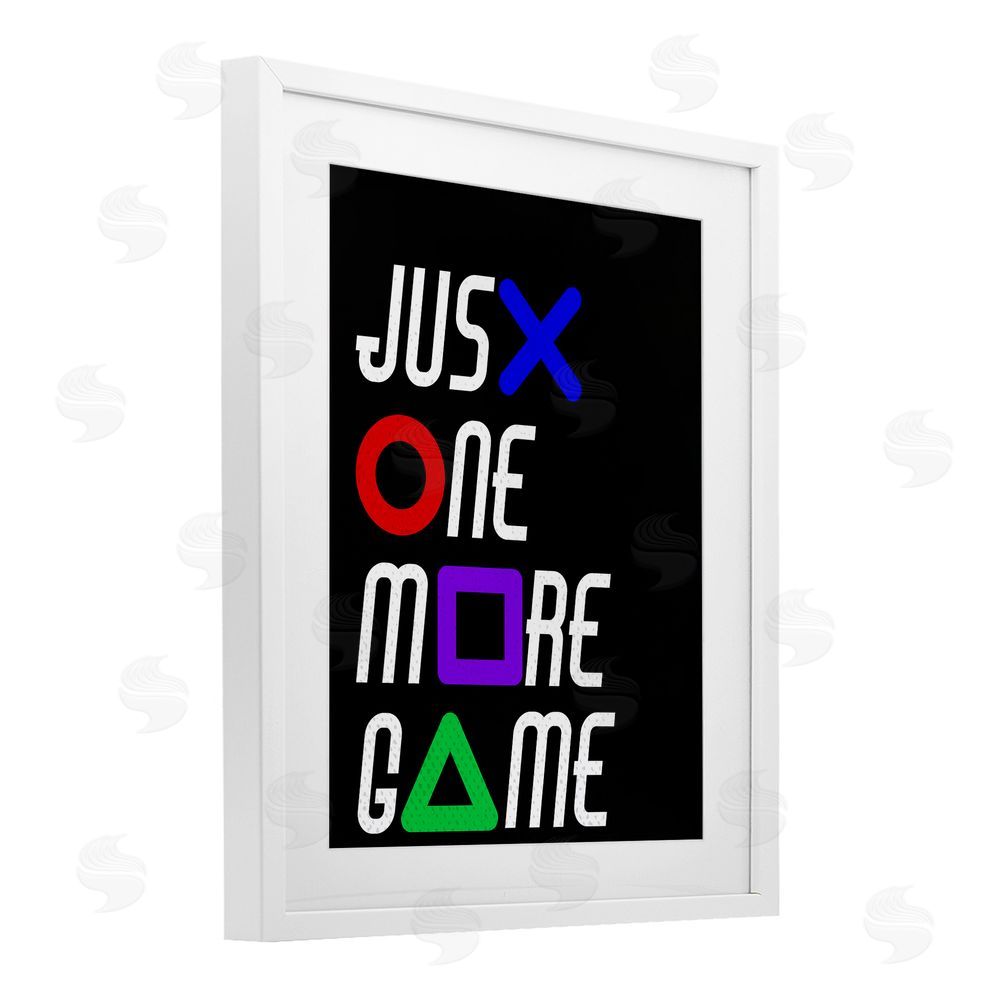 Kim Allen One More Game with Symbols White Framed Print Under Glass Wall Art