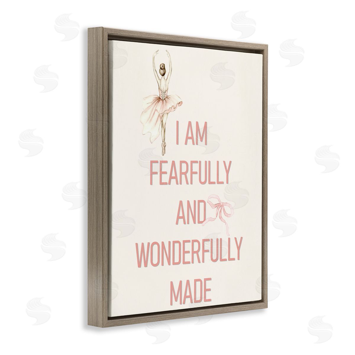 Kim Allen Wonderfully Made Ballerina Brown Floating Frame Canvas Wall Art Print