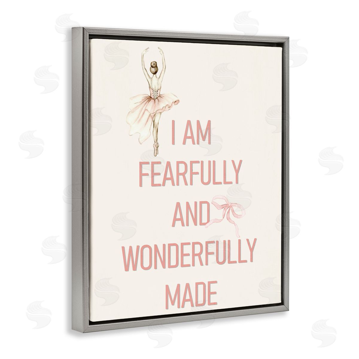 Kim Allen Wonderfully Made Ballerina Gray Floating Frame Canvas Wall Art Print
