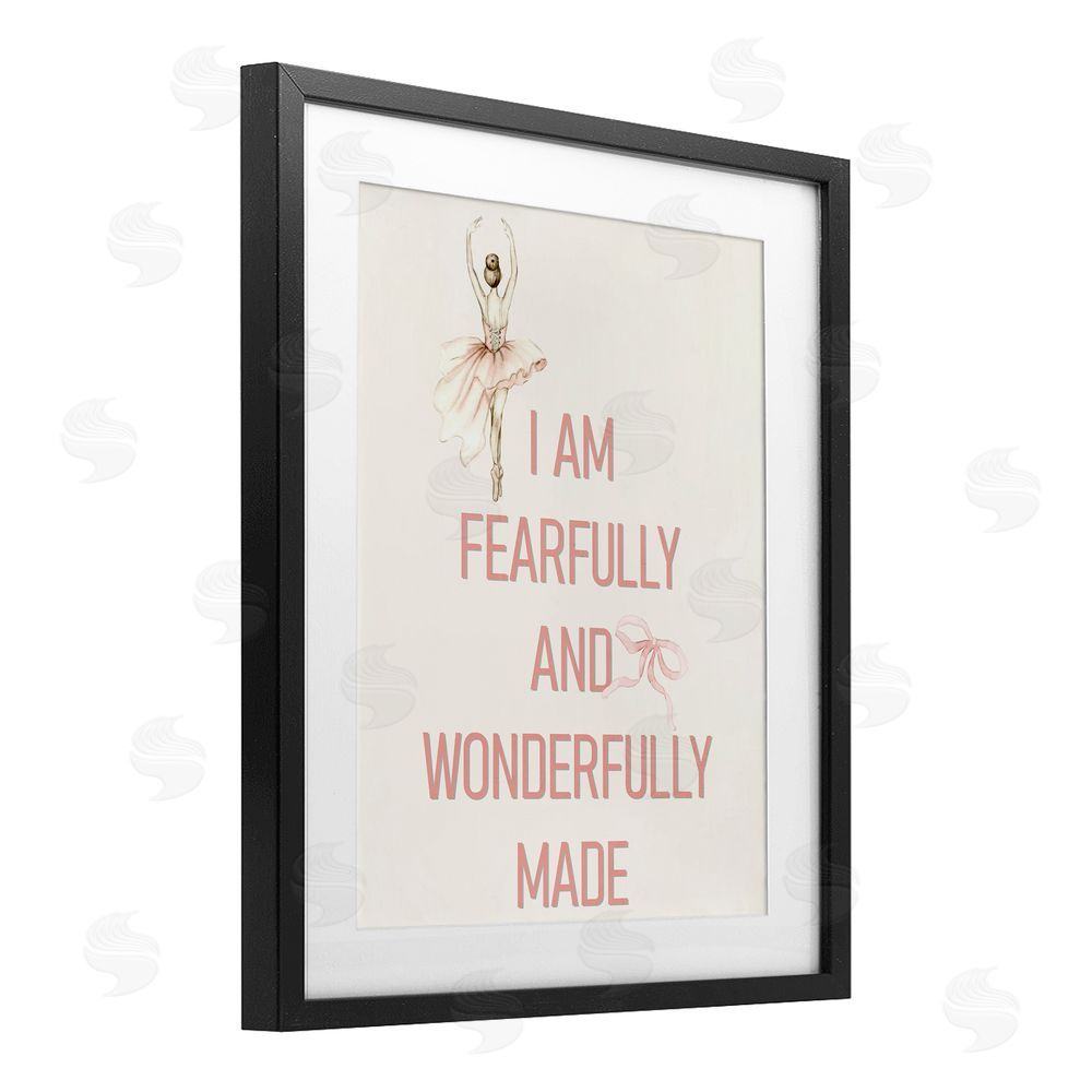 Kim Allen Wonderfully Made Ballerina Black Framed Print Under Glass Wall Art