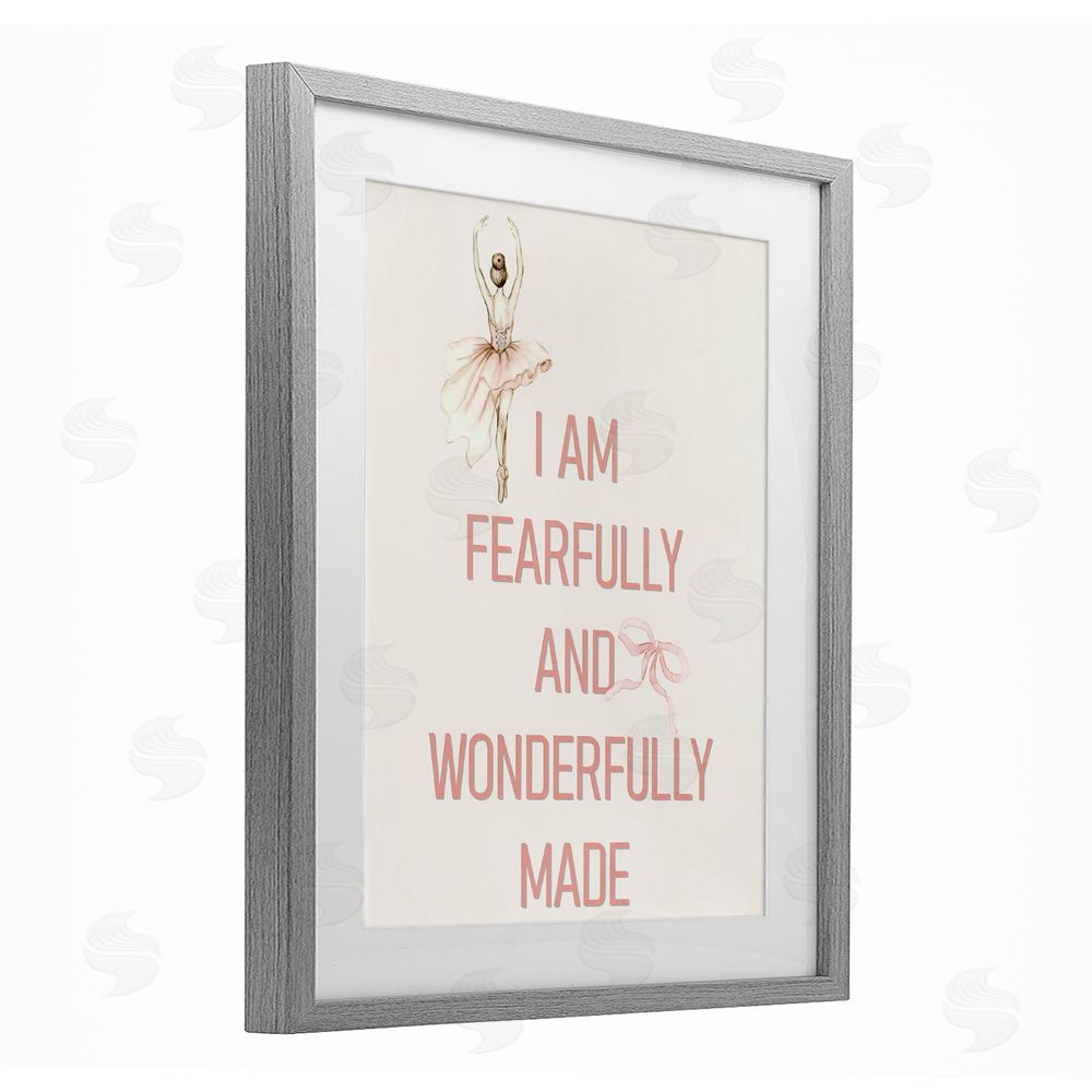 Kim Allen Wonderfully Made Ballerina Gray Framed Print Under Glass Wall Art