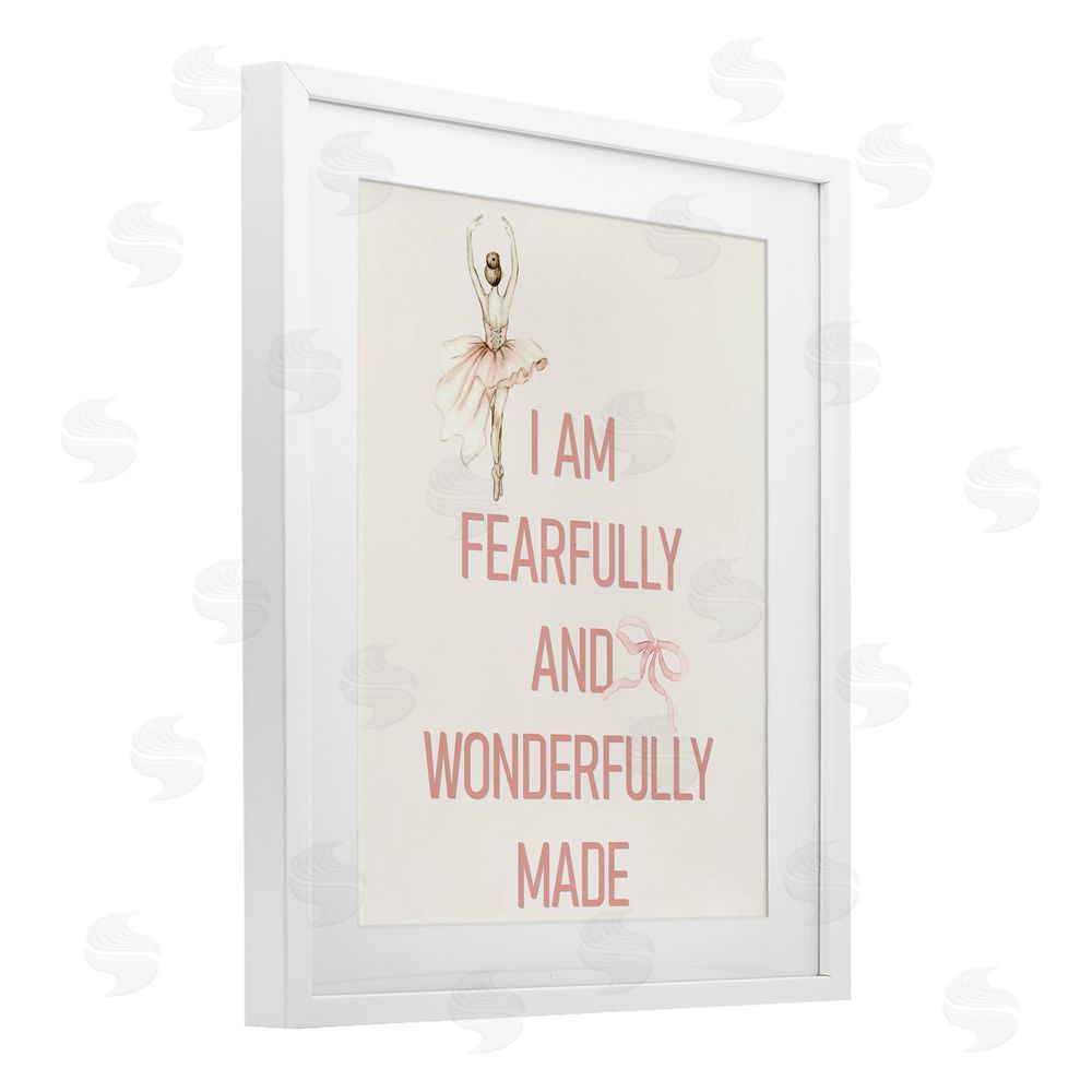 Kim Allen Wonderfully Made Ballerina White Framed Print Under Glass Wall Art