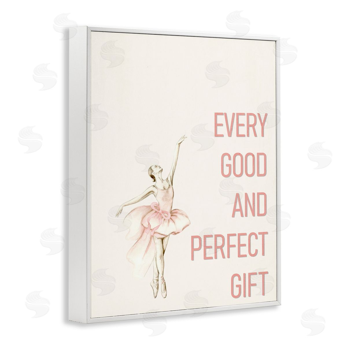 Kim Allen Good & Perfect Gift Ballerina White Framed Giclee Print Wall Art