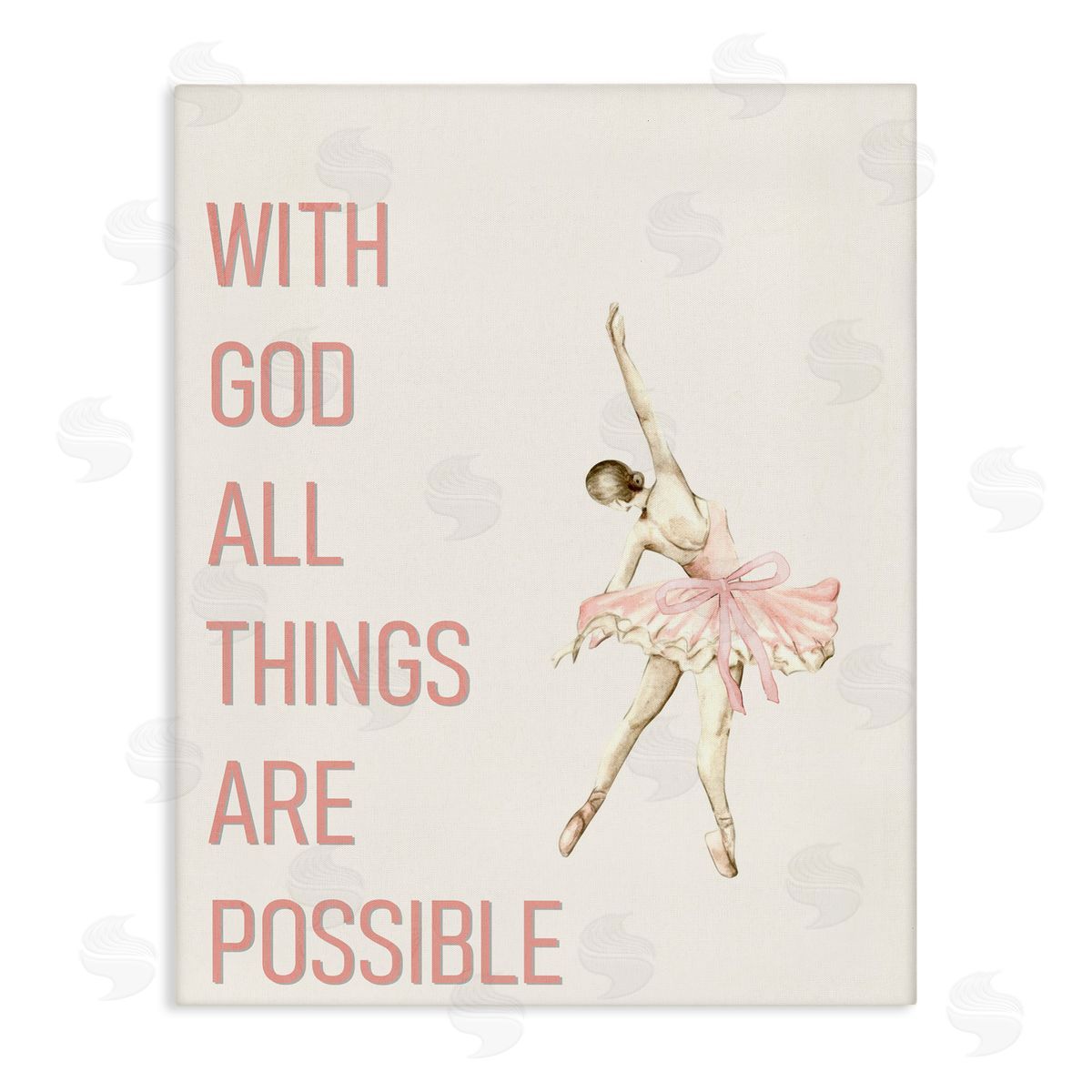 Kim Allen All Things Possible Ballerina Stretched Canvas Wall Art Print