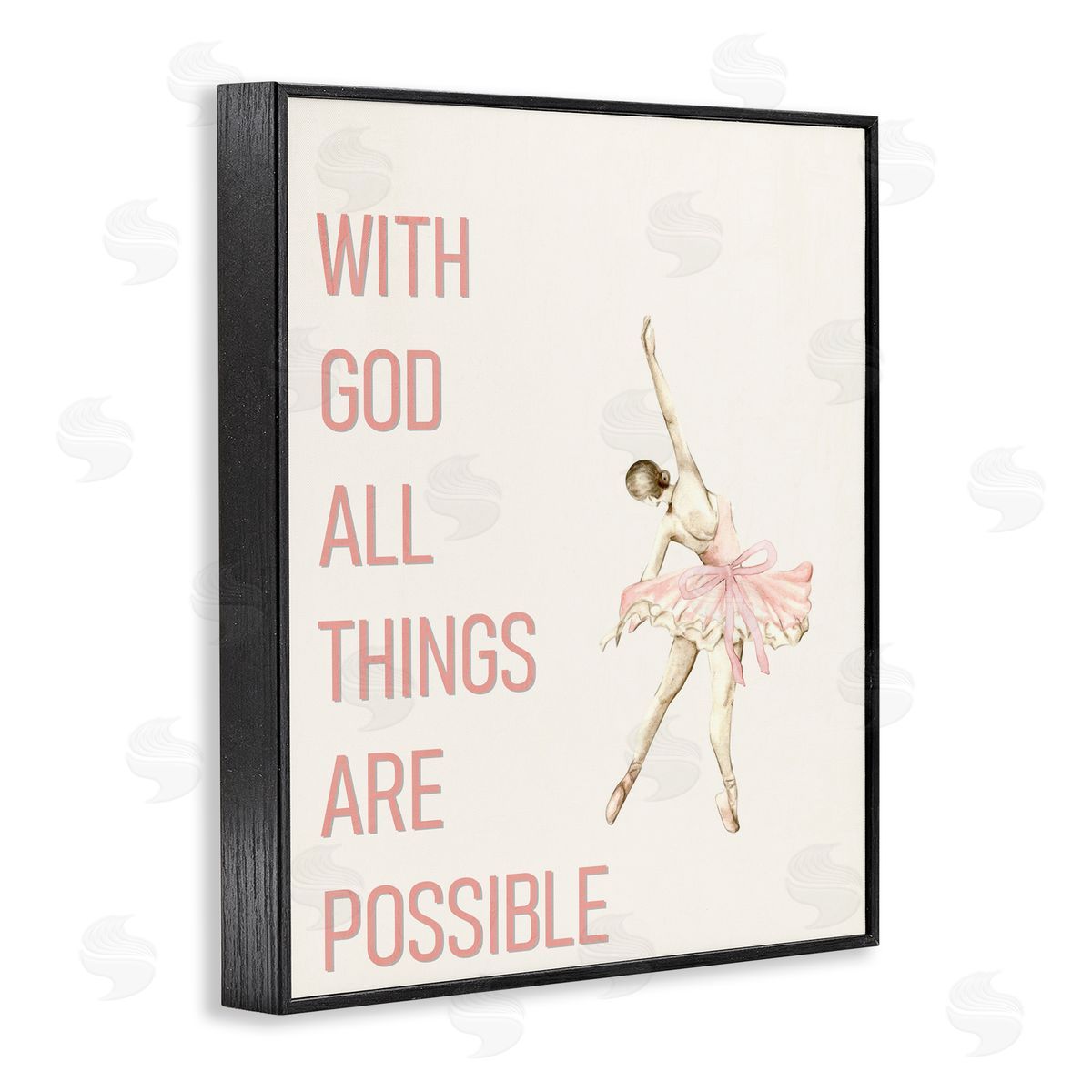 Kim Allen All Things Possible Ballerina Black Framed Giclee Print Wall Art