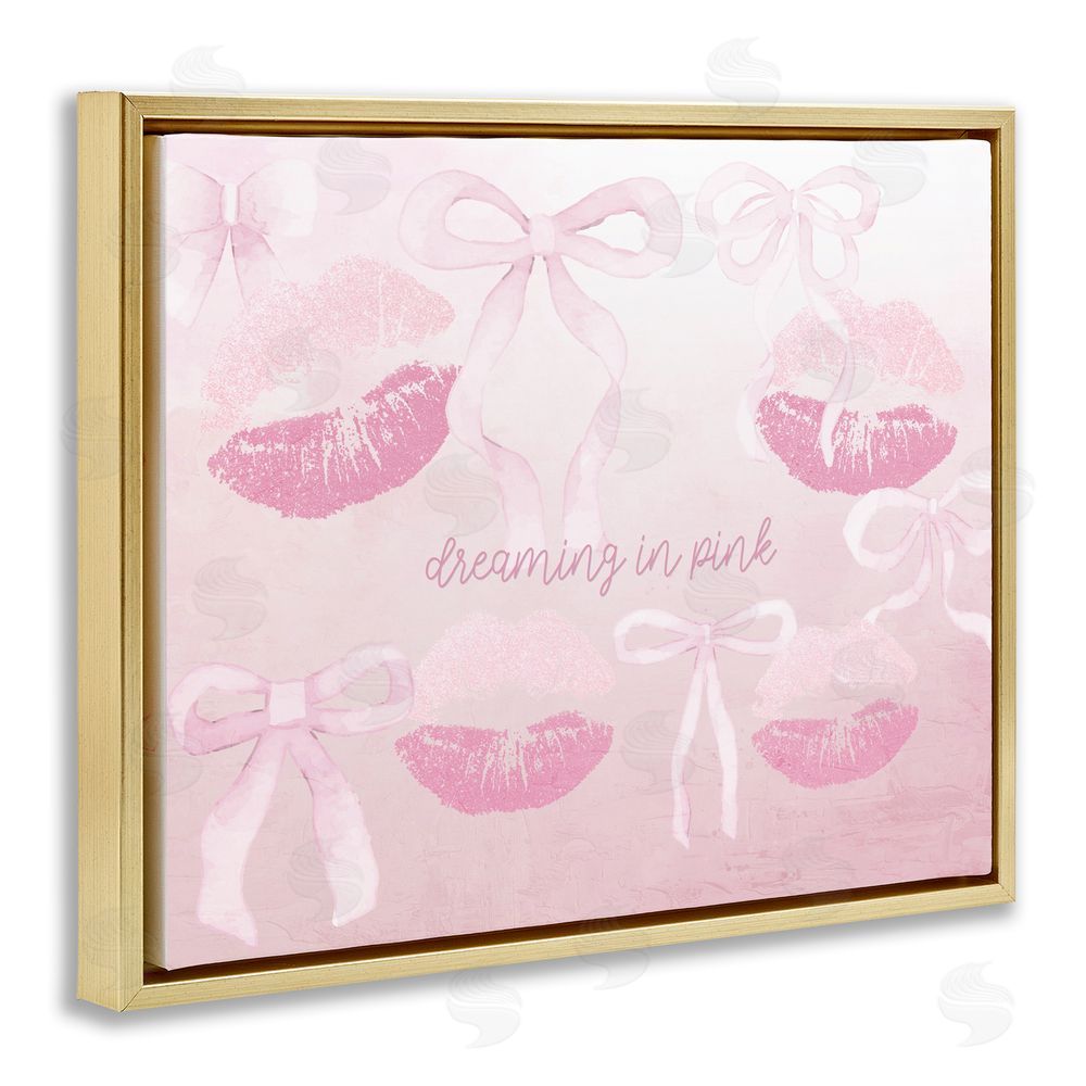 Kim Allen Dreaming In Pink Gold Floating Frame Canvas Wall Art Print