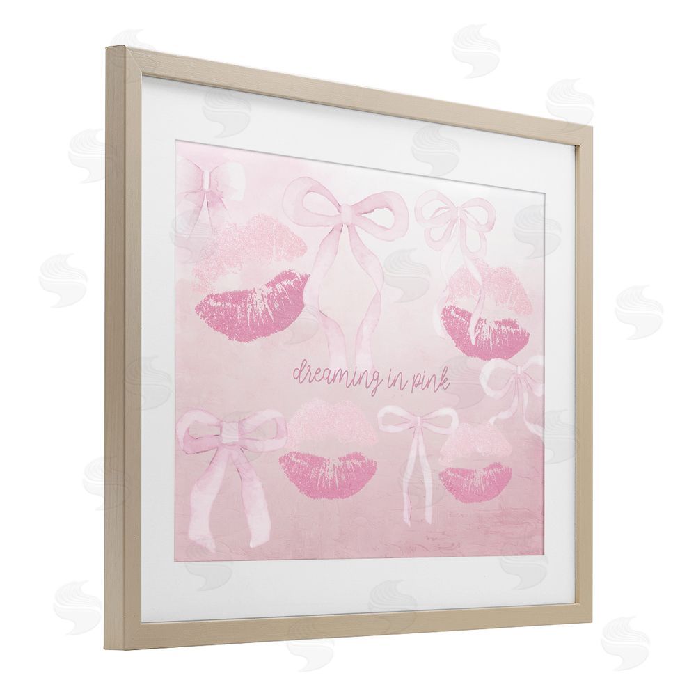 Kim Allen Dreaming In Pink Brown Framed Print Under Glass Wall Art