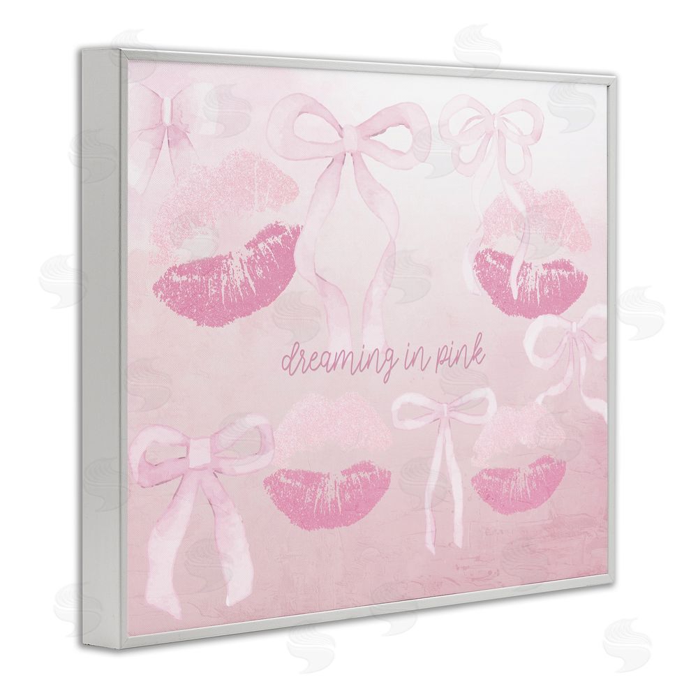 Kim Allen Dreaming In Pink White Framed Giclee Print Wall Art