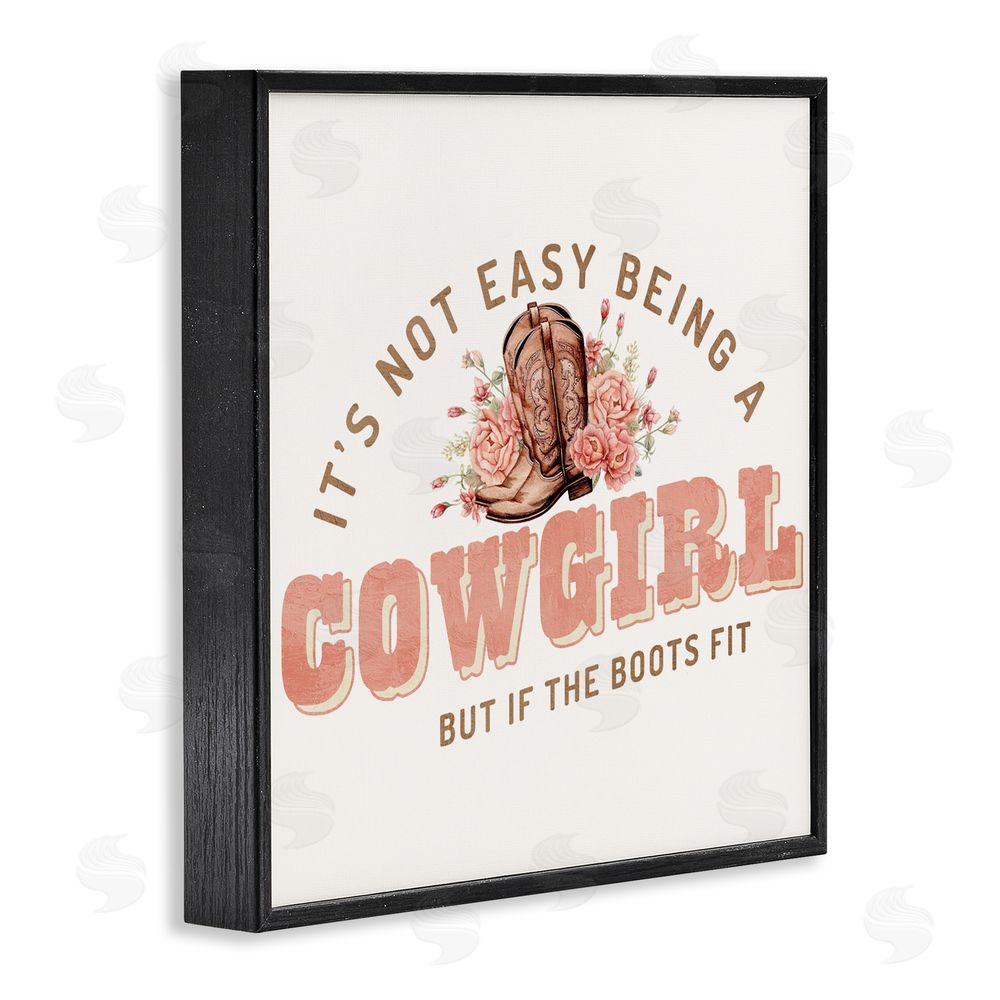 Kim Allen Not Easy Being Cowgirl Black Framed Giclee Print Wall Art