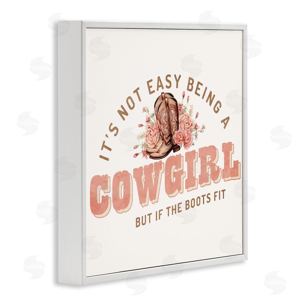 Kim Allen Not Easy Being Cowgirl White Framed Giclee Print Wall Art