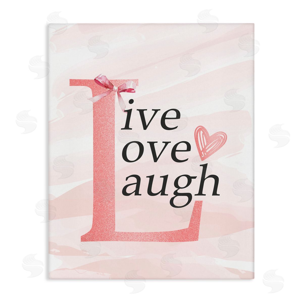 Kim Allen Live Love Laugh Pastel Stretched Canvas Wall Art Print