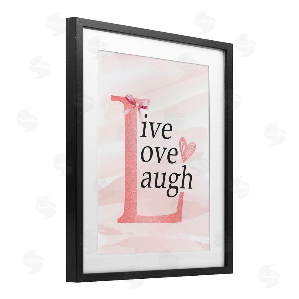 Kim Allen Live Love Laugh Pastel Black Framed Print Under Glass Wall Art
