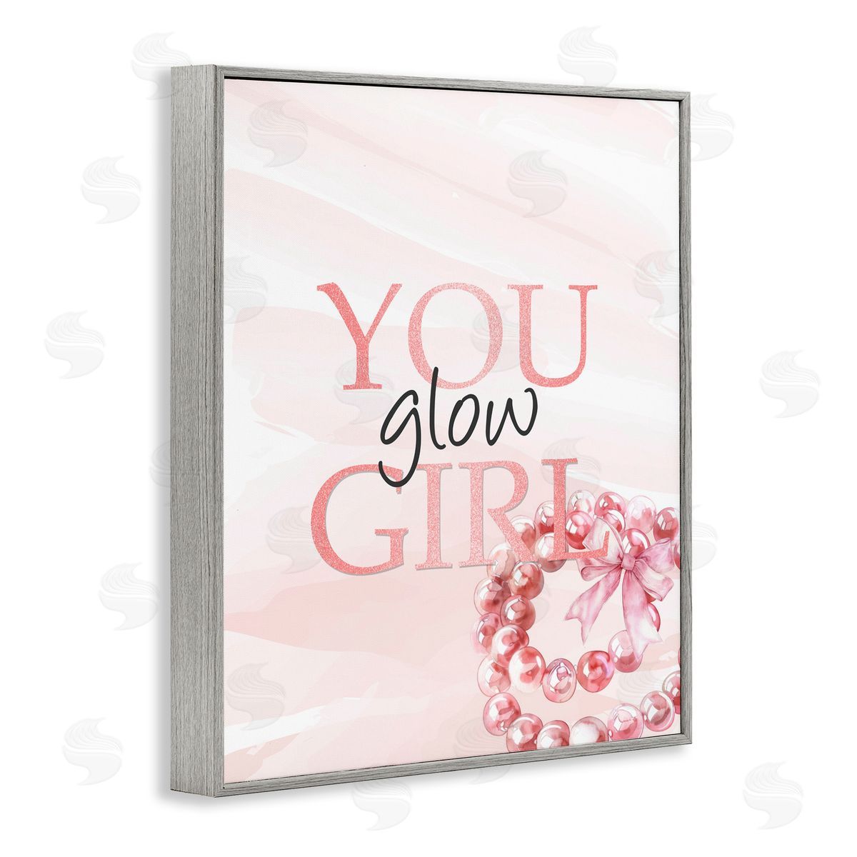 Kim Allen You Glow Girl Feminine Gray Framed Giclee Print Wall Art