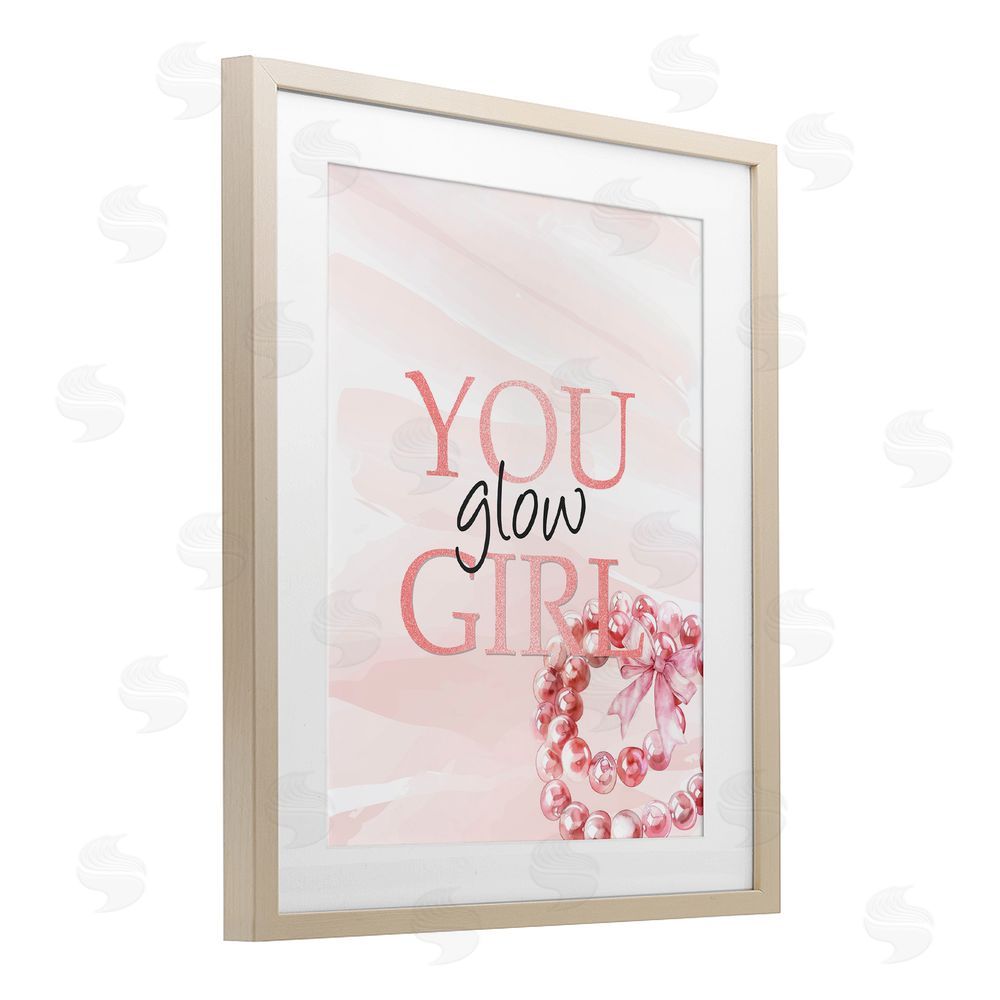Kim Allen You Glow Girl Feminine Brown Framed Print Under Glass Wall Art