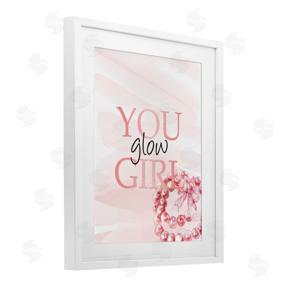 Kim Allen You Glow Girl Feminine White Framed Print Under Glass Wall Art