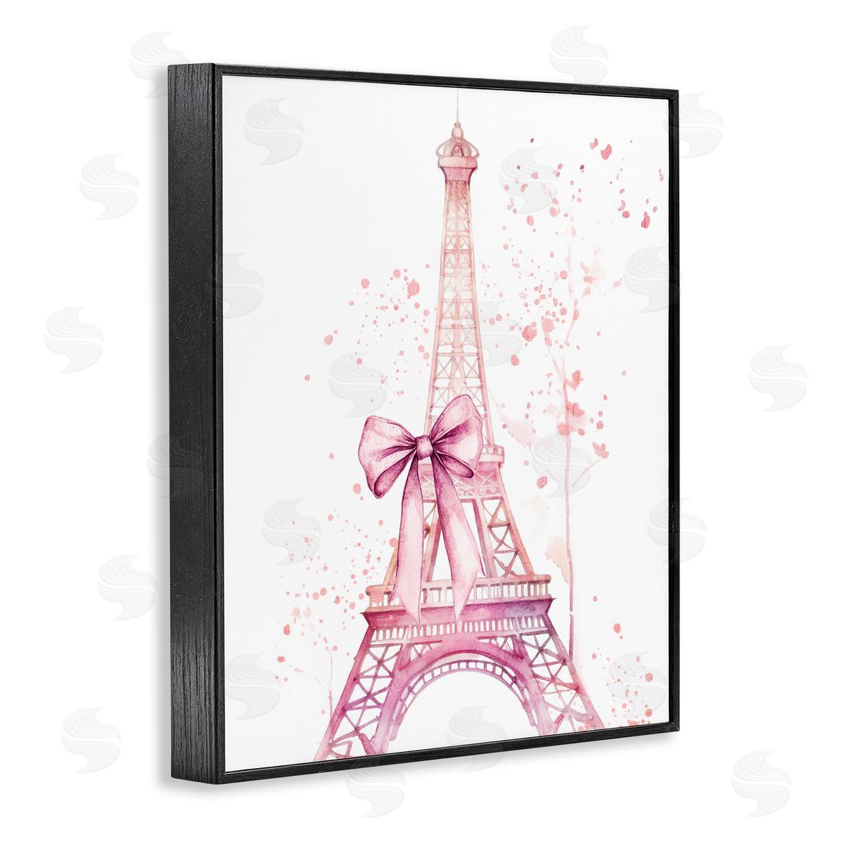 Kim Allen Bow Bedecked Paris Tower Black Framed Giclee Print Wall Art