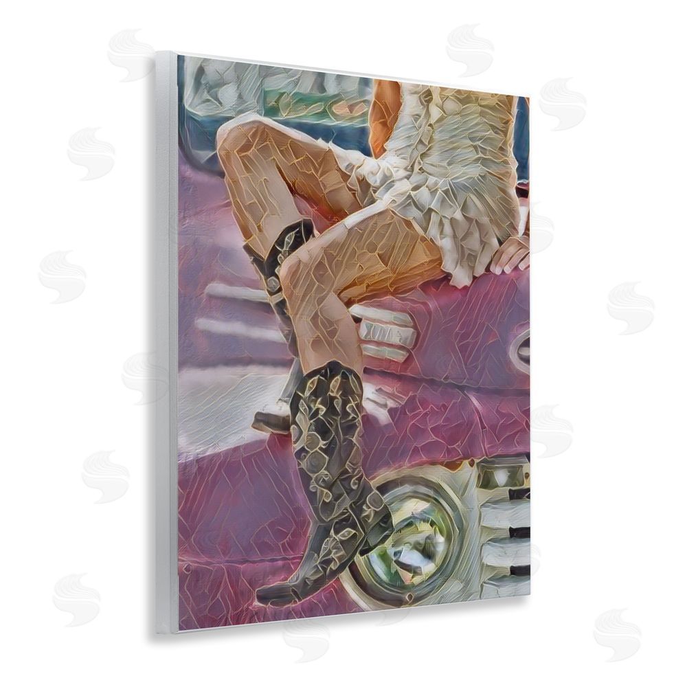 Jesse Keith Romantic Westerns Cowgirl Wooden Wall Plaque Art Print