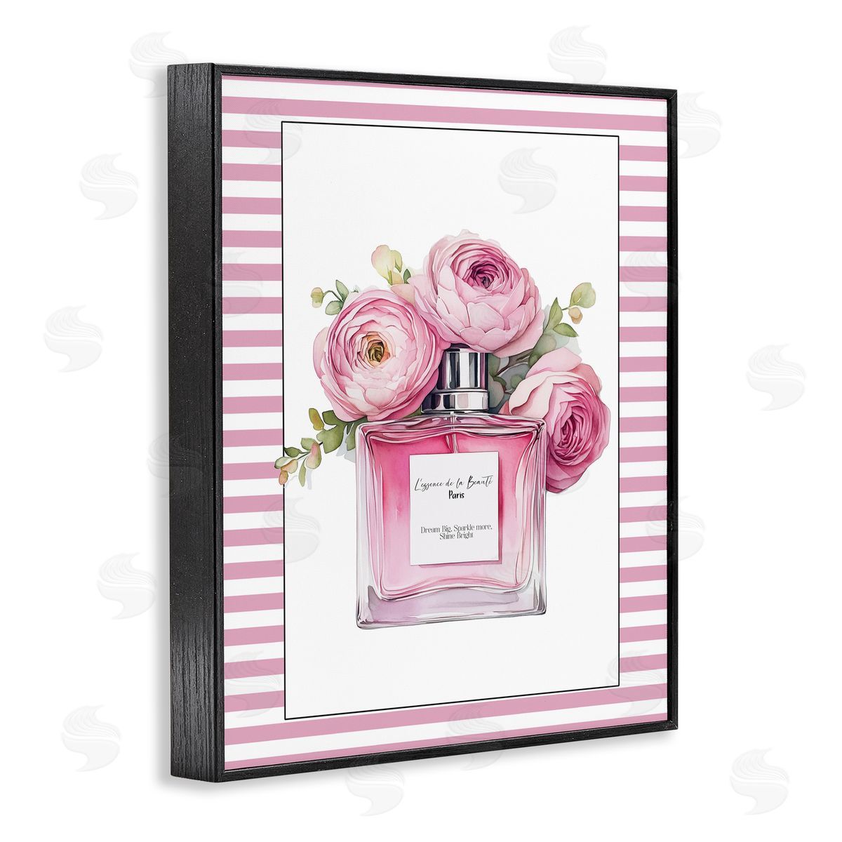 Christine Simpson Art Rosy Pink Perfume Bouquet Black Framed Giclee Print Wall Art
