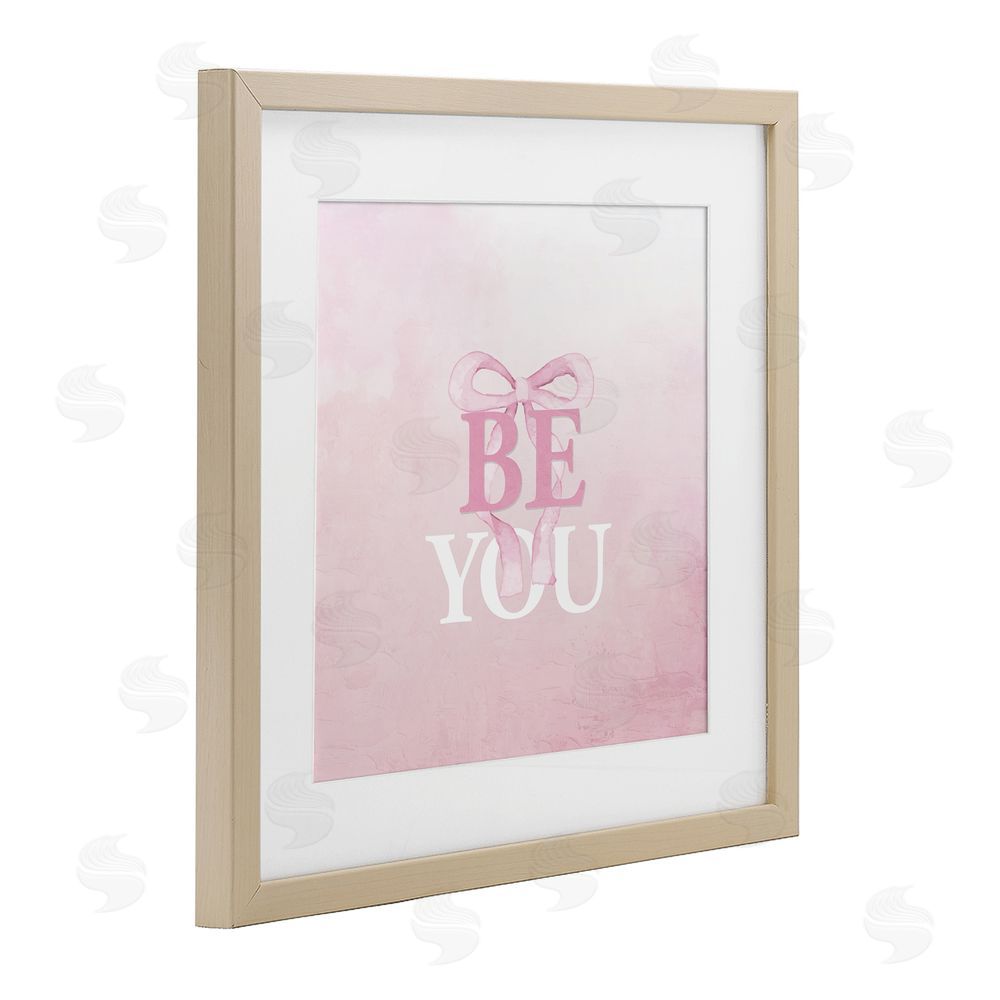 Kim Allen Feminine Be You Pastel Brown Framed Print Under Glass Wall Art