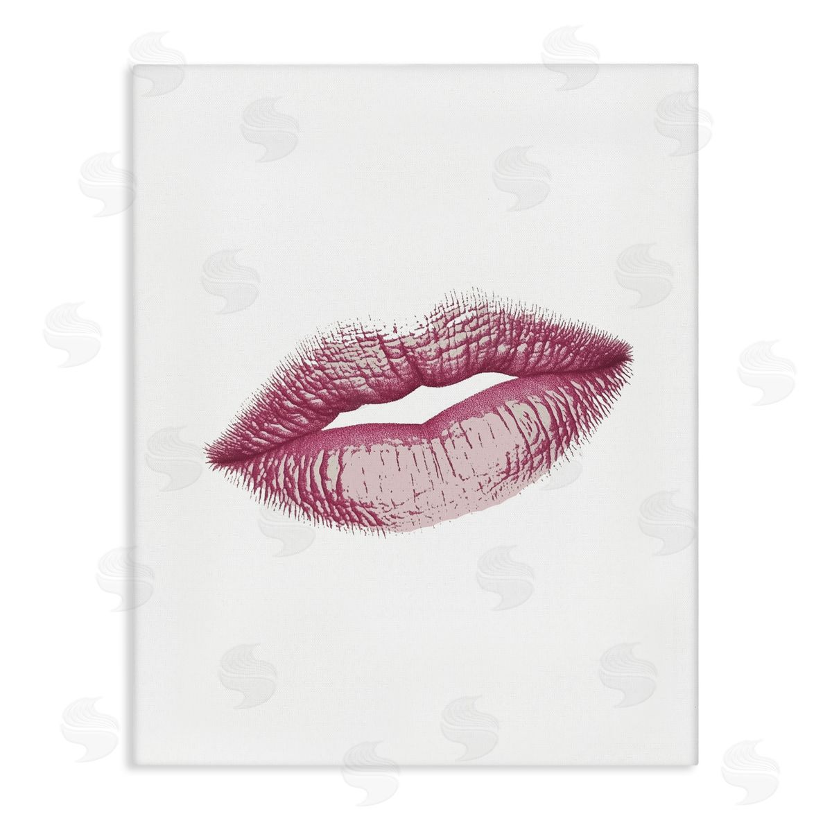Christine Simpson Art Feminine Pink Lips Glam Stretched Canvas Wall Art Print