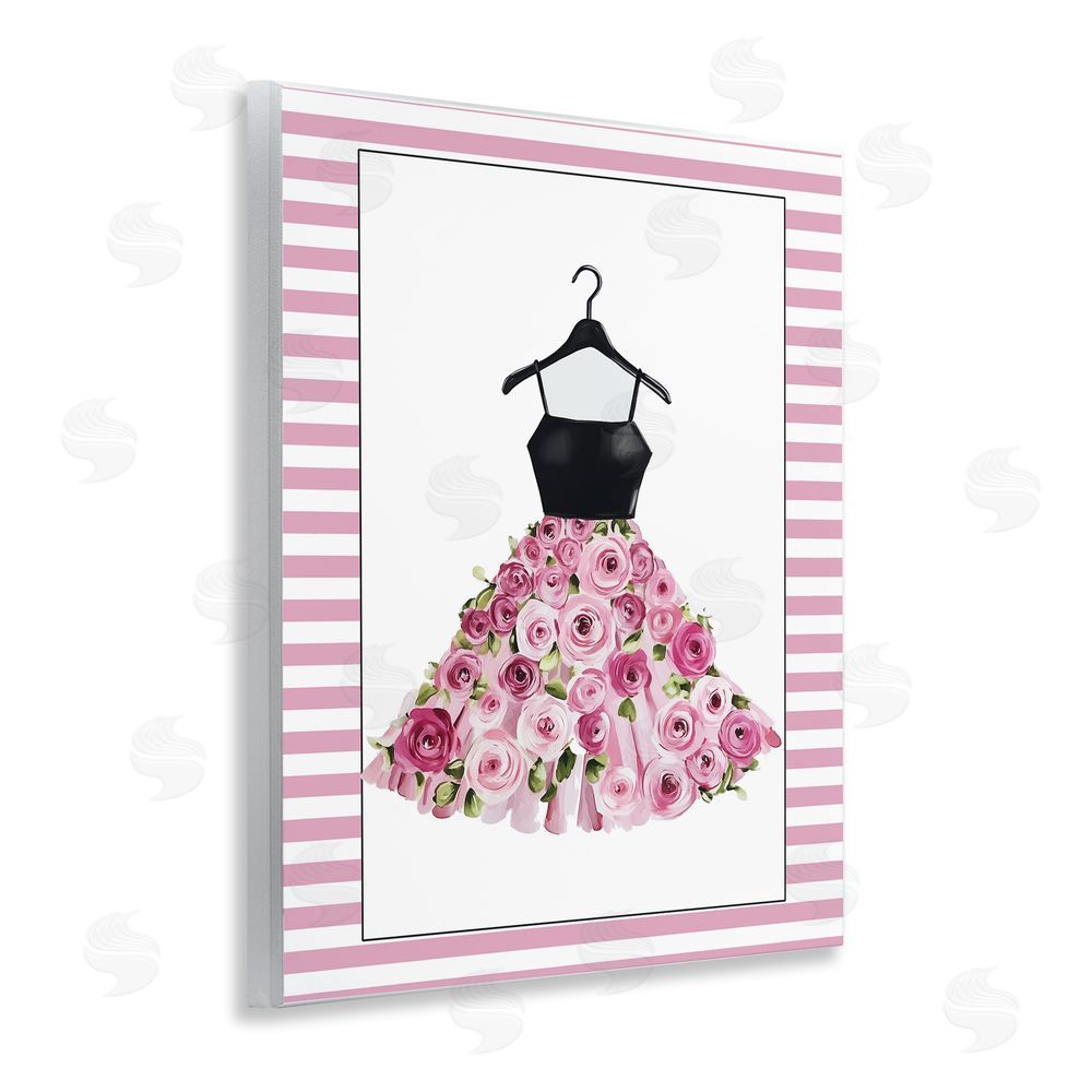 Christine Simpson Art Flower Bedecked Dress Wooden Wall Plaque Art Print