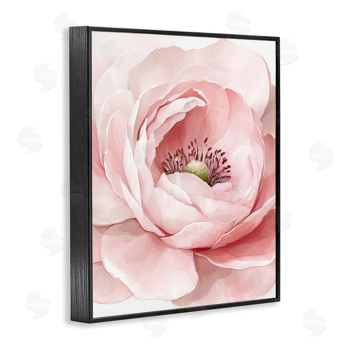 Christine Simpson Art Fresh Rosy Close Up Petals Black Framed Giclee Print Wall Art