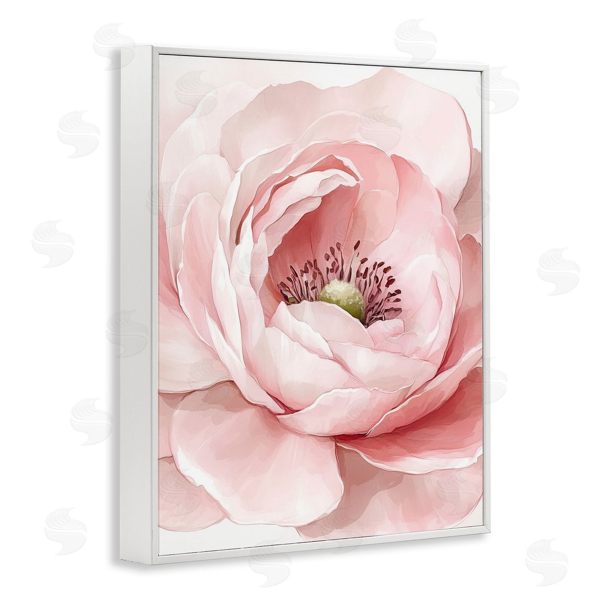 Christine Simpson Art Fresh Rosy Close Up Petals White Framed Giclee Print Wall Art