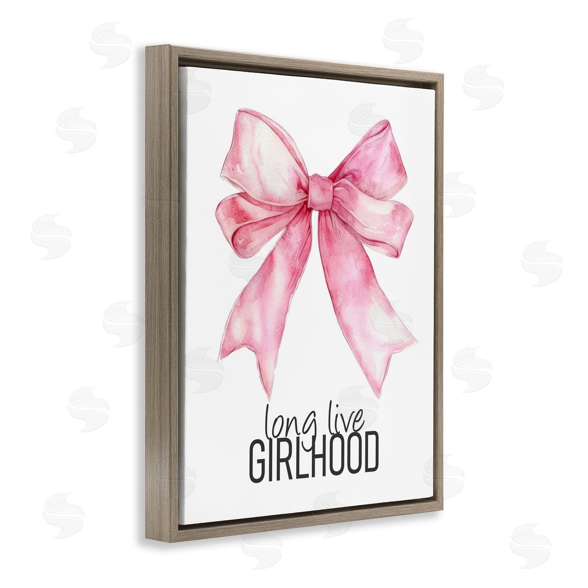 Kim Allen Long Live Girlhood Brown Floating Frame Canvas Wall Art Print