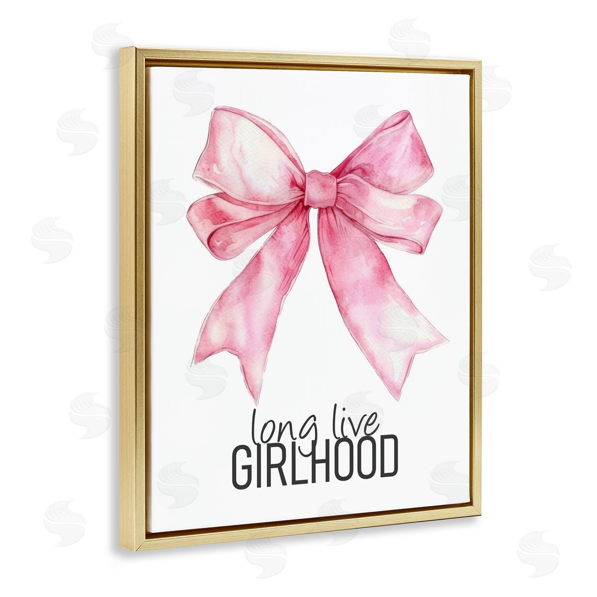 Kim Allen Long Live Girlhood Gold Floating Frame Canvas Wall Art Print