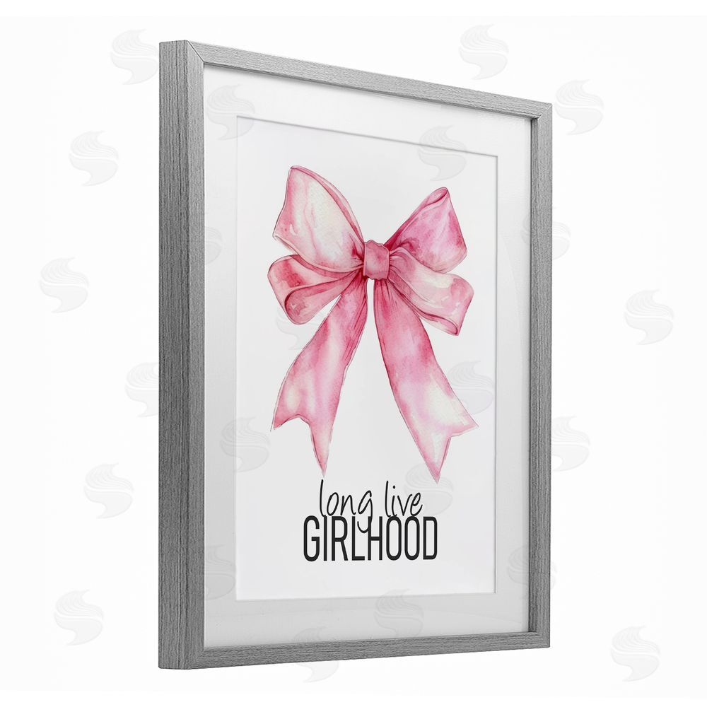 Kim Allen Long Live Girlhood Gray Framed Print Under Glass Wall Art