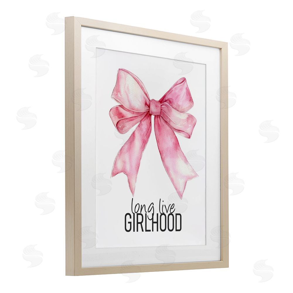 Kim Allen Long Live Girlhood Brown Framed Print Under Glass Wall Art