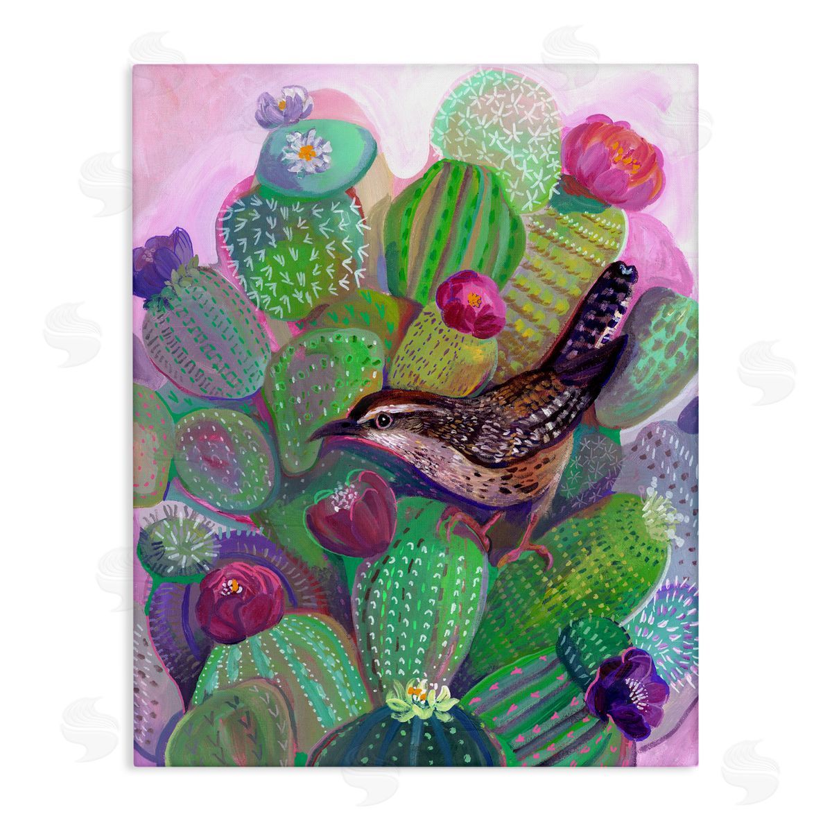Ashley Davis Desert Day Dream Bird Stretched Canvas Wall Art Print
