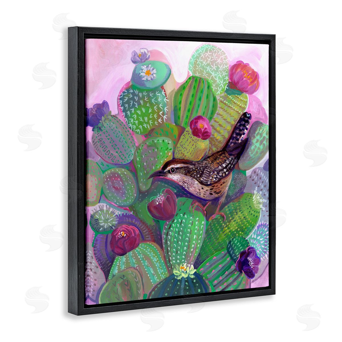 Ashley Davis Desert Day Dream Bird Black Floating Frame Canvas Wall Art Print