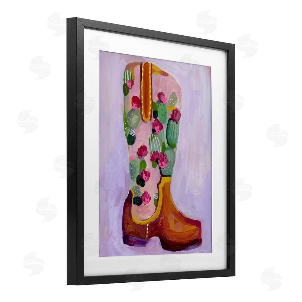 Ashley Davis Desert Day Dream Boots Black Framed Print Under Glass Wall Art