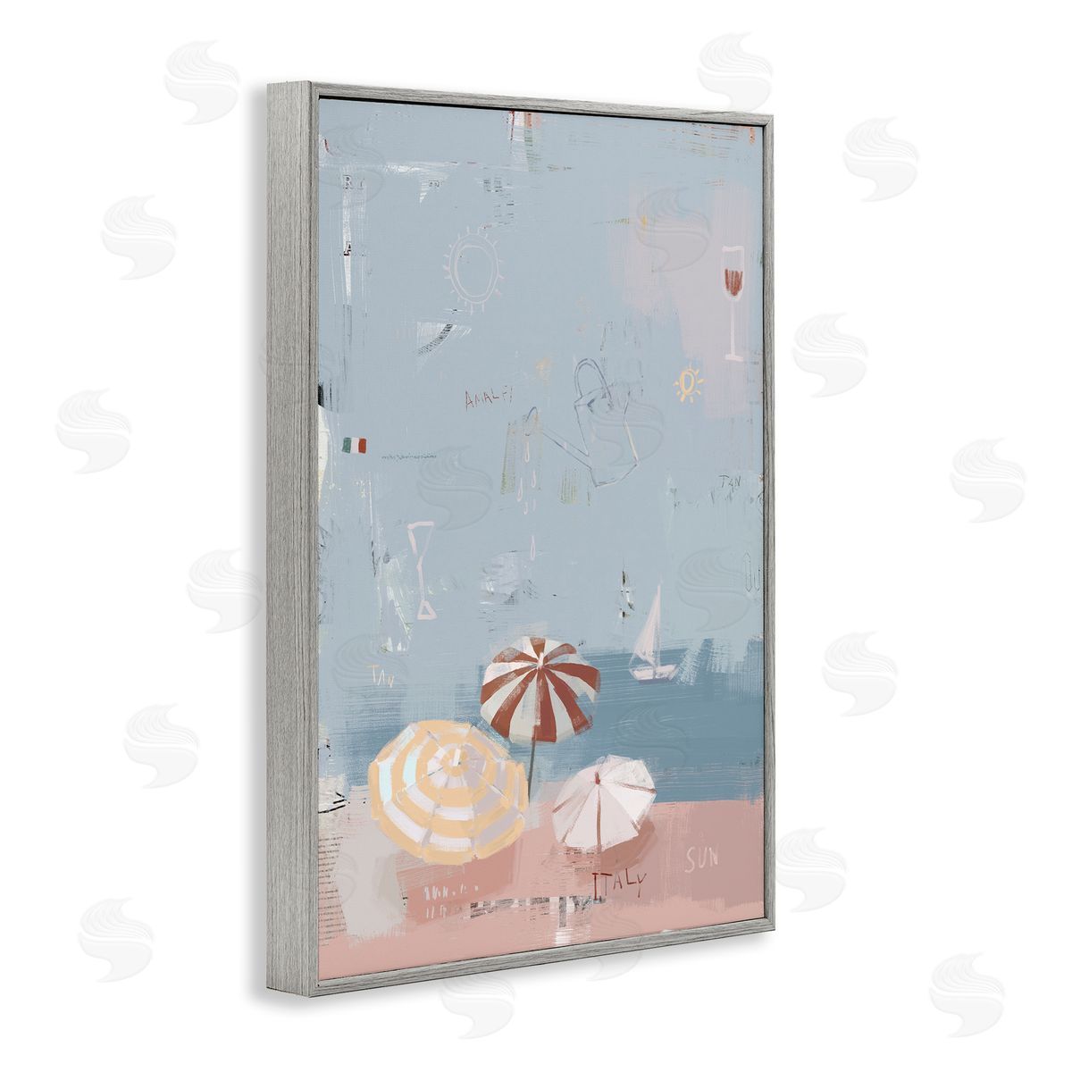Anna Lischenko Abstract Coastal Beach Vacation Canvas Wall Art Print