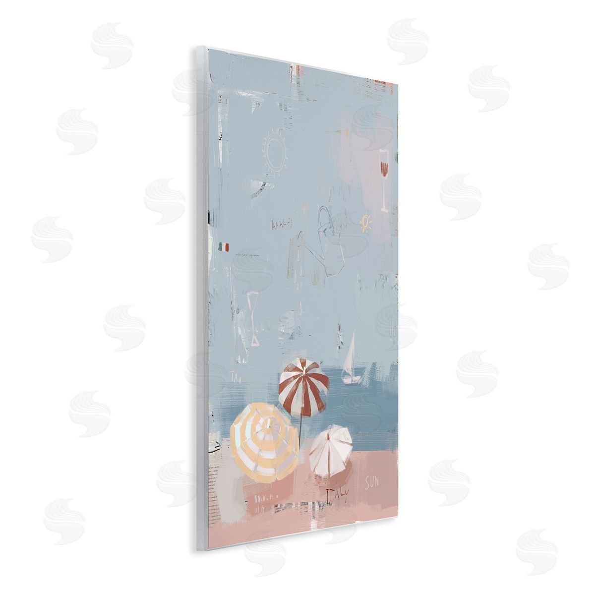 Anna Lischenko Abstract Coastal Beach Vacation Canvas Wall Art Print