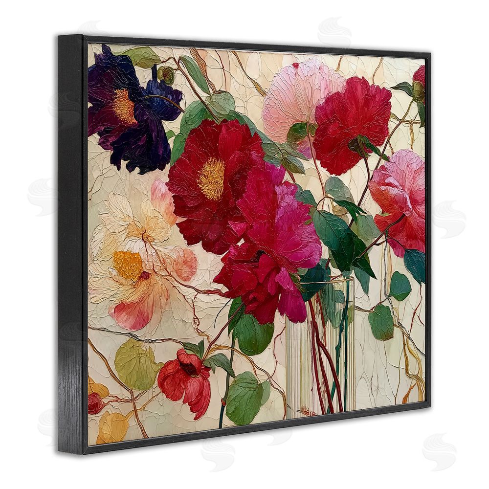 Annabelle Hall Haiku Flower Vase Black Framed Giclee Print Wall Art