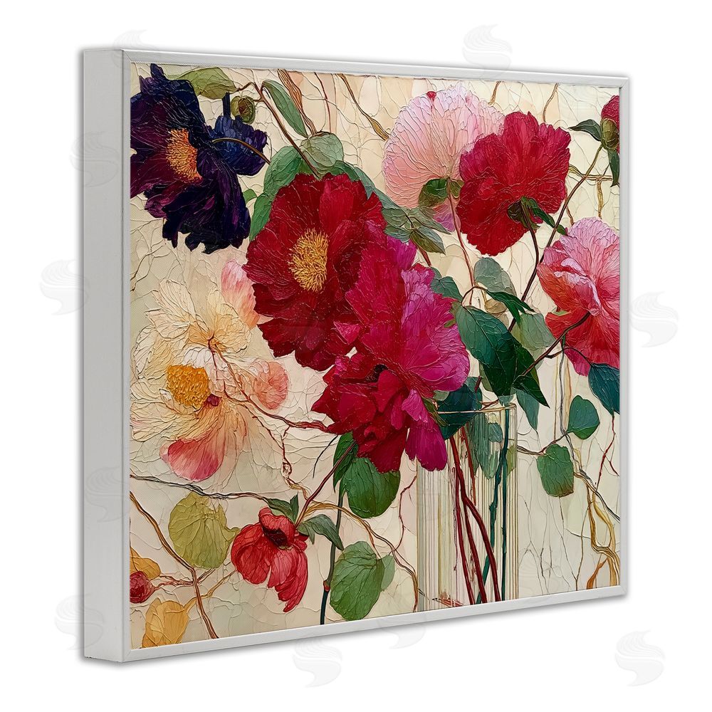 Annabelle Hall Haiku Flower Vase White Framed Giclee Print Wall Art