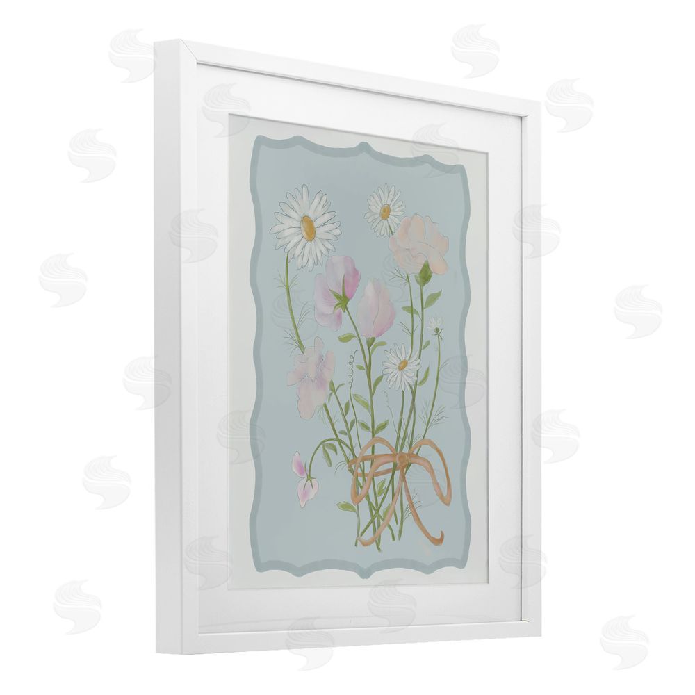 Leslie Hermosa Spring Cottage Clippings White Framed Print Under Glass Wall Art