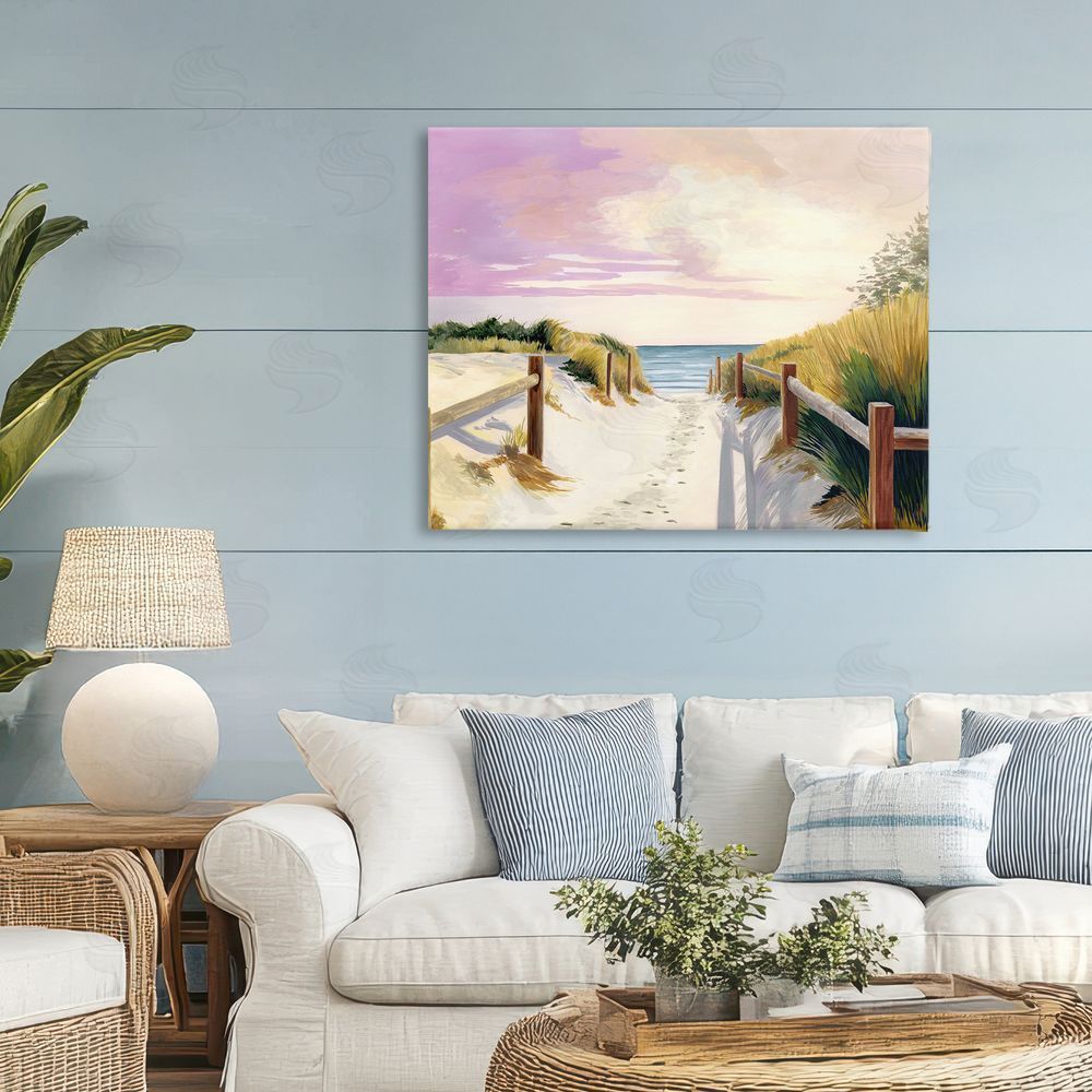 Courtney Haley Cottesloe Beach Pathway Stretched Canvas Wall Art Print in Room