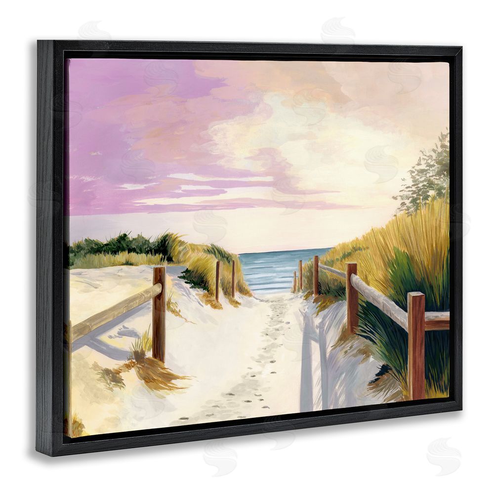 Courtney Haley Cottesloe Beach Pathway Black Floating Frame Canvas Wall Art Print