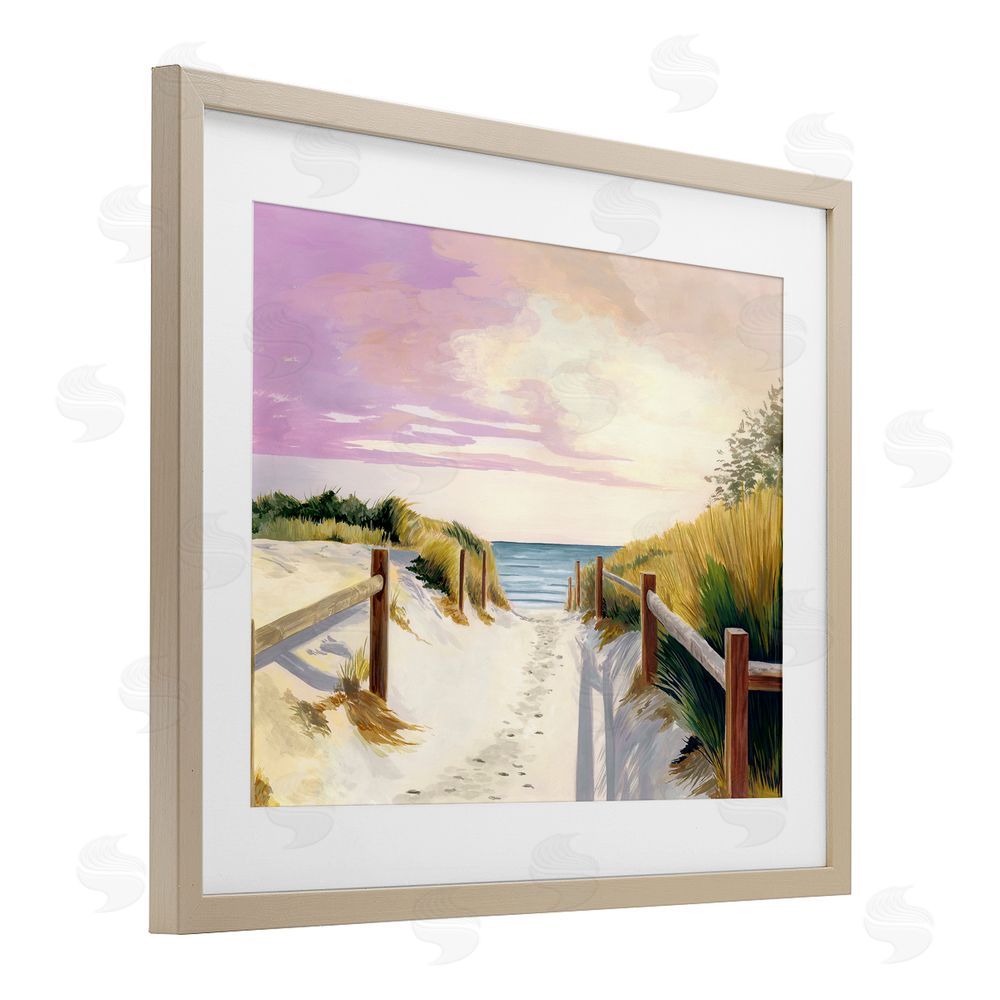 Courtney Haley Cottesloe Beach Pathway Brown Framed Print Under Glass Wall Art