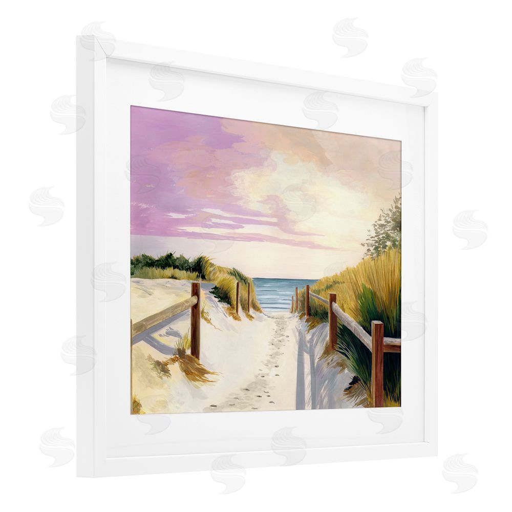 Courtney Haley Cottesloe Beach Pathway White Framed Print Under Glass Wall Art