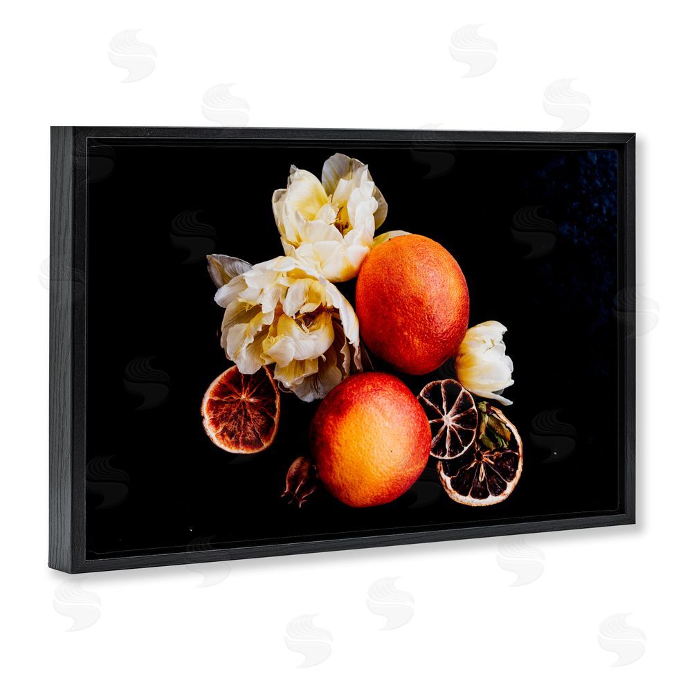 Amy Carroll The Still Spring Fruit Black Floating Frame Canvas Wall Art Print