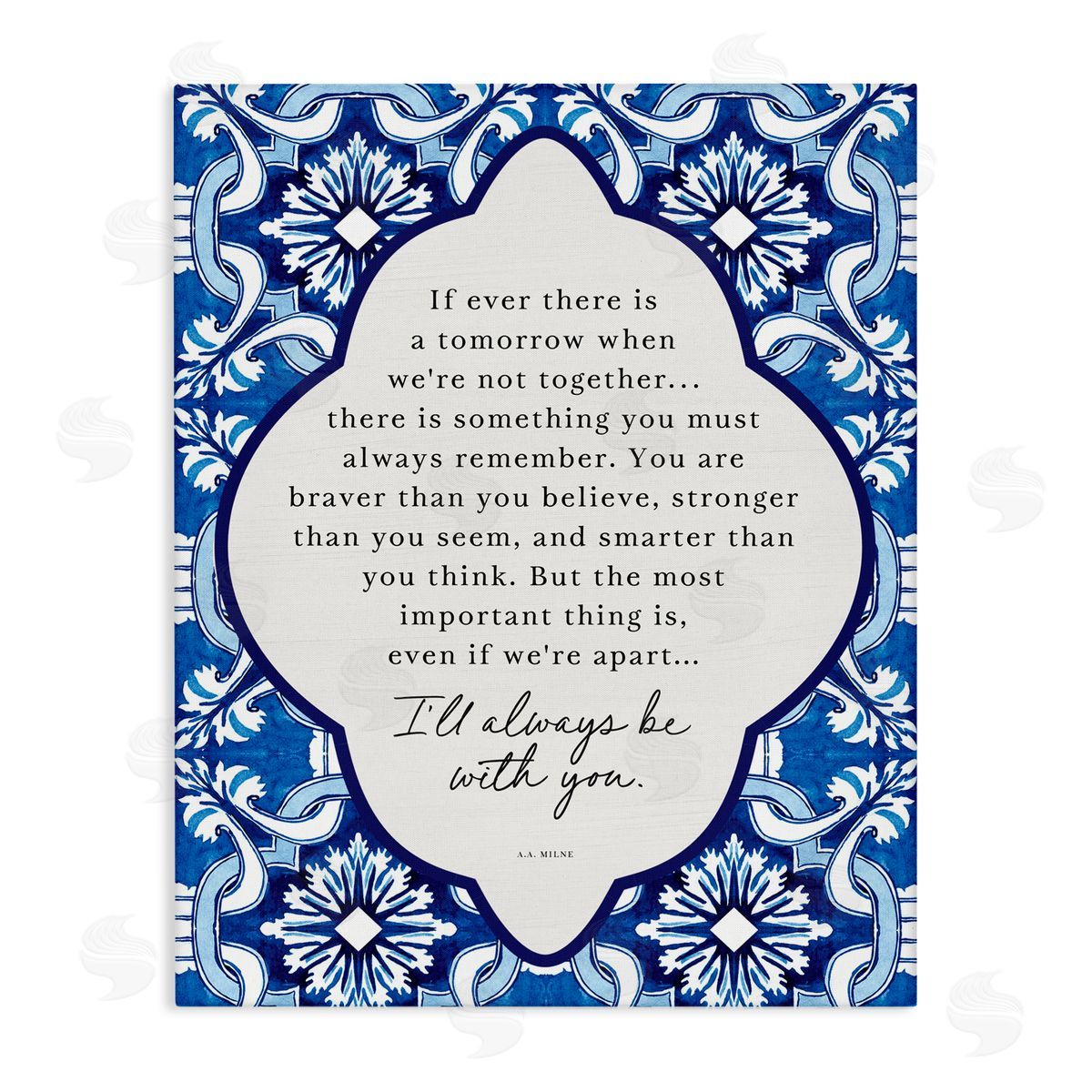 Lettered and Lined Always Be With You Inspiration Stretched Canvas Wall Art Print